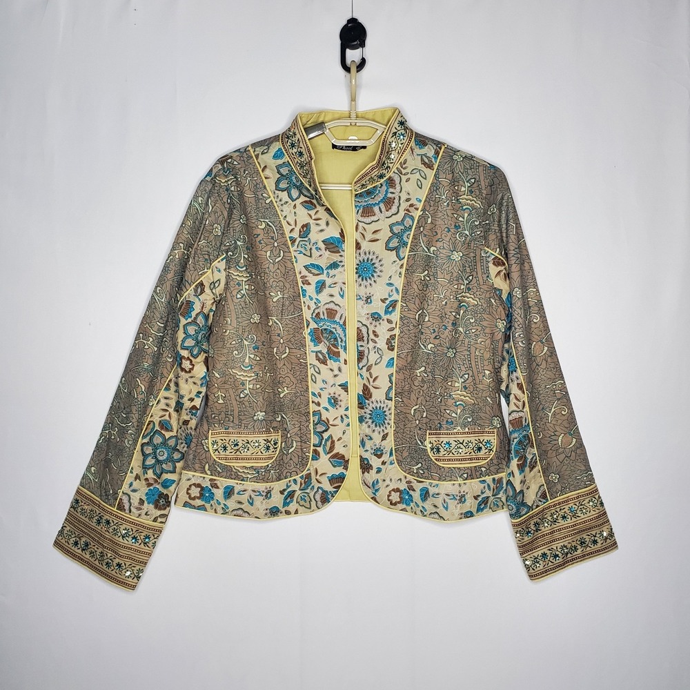 Phool Jacket Women Large Sequin Phoebe Boho Fairy Indie Grunge 90s Y2K Teal